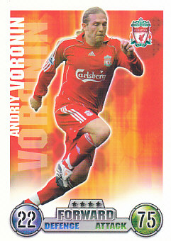 Andriy Voronin Liverpool 2007/08 Topps Match Attax #156